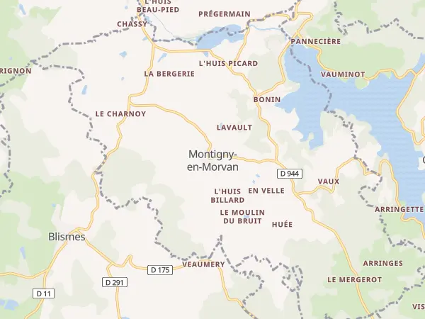 Plan de Montigny-en-Morvan