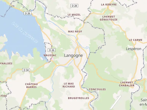 Plan de Langogne