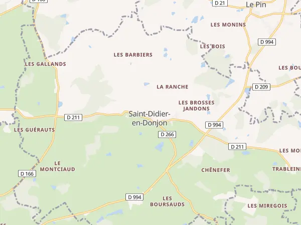 Plan de Saint-Didier-en-Donjon