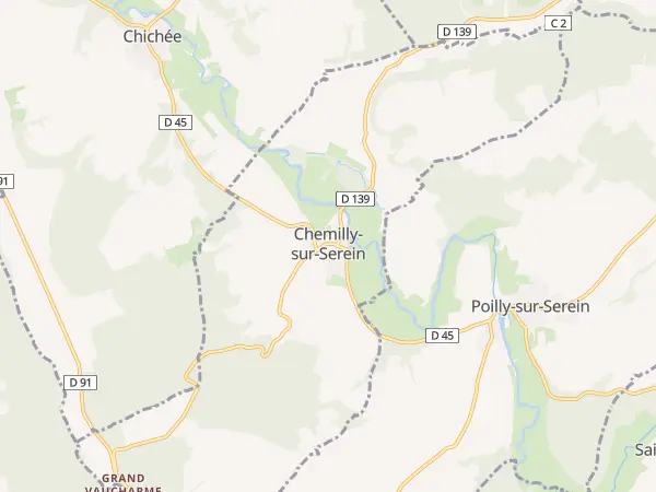 Plan de Chemilly-sur-Serein