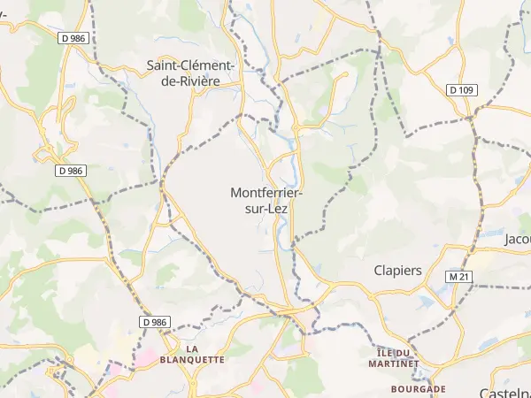 Plan de Montferrier-sur-Lez