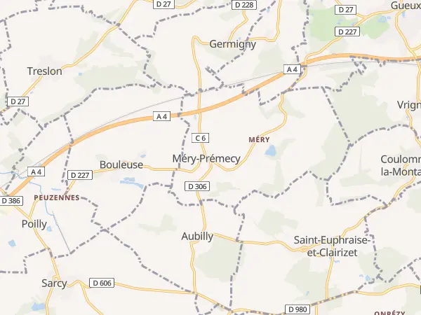 Plan de Méry-Prémecy