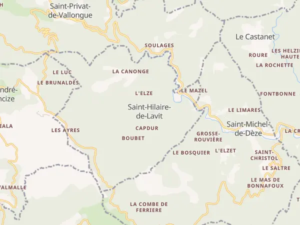 Plan de Saint-Hilaire-de-Lavit