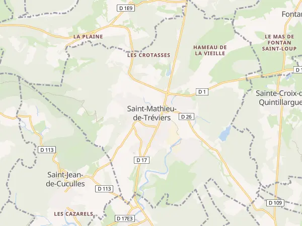Plan de Saint-Mathieu-de-Tréviers
