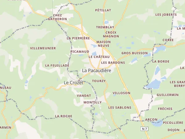 Plan de La Pacaudière