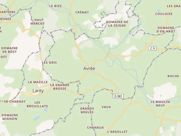 Plan de Avrée