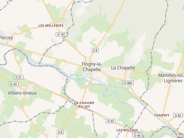 Plan de Flogny-la-Chapelle
