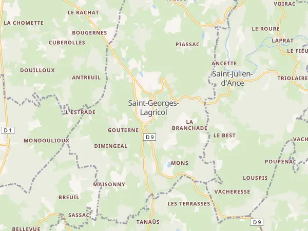 Plan de Saint-Georges-Lagricol