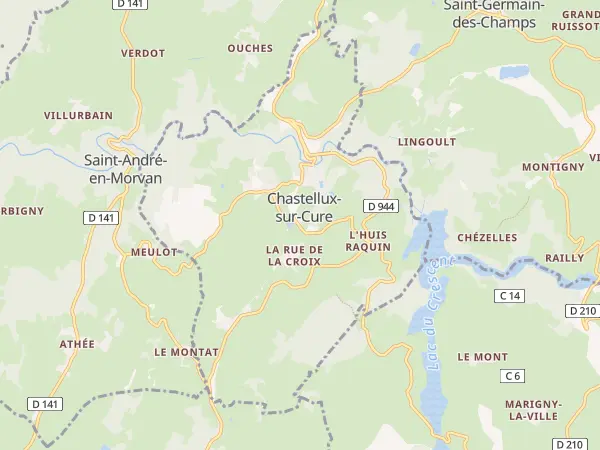 Plan de Chastellux-sur-Cure
