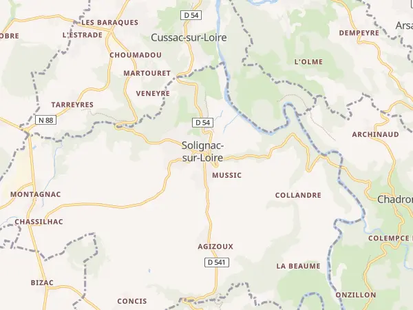 Plan de Solignac-sur-Loire