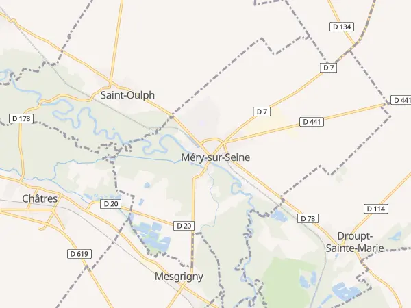 Plan de Méry-sur-Seine