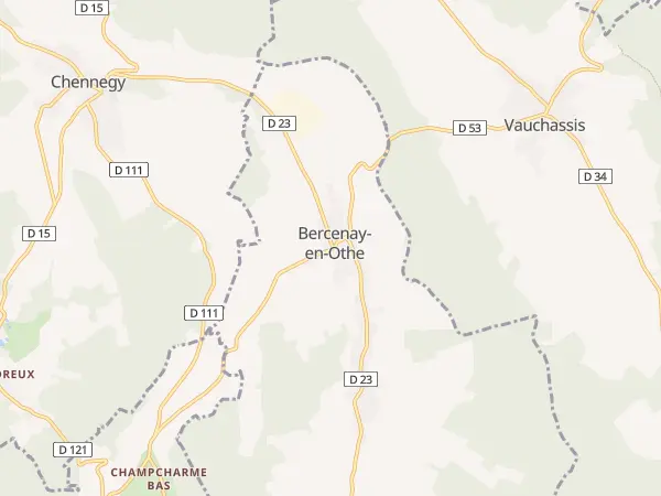 Plan de Bercenay-en-Othe