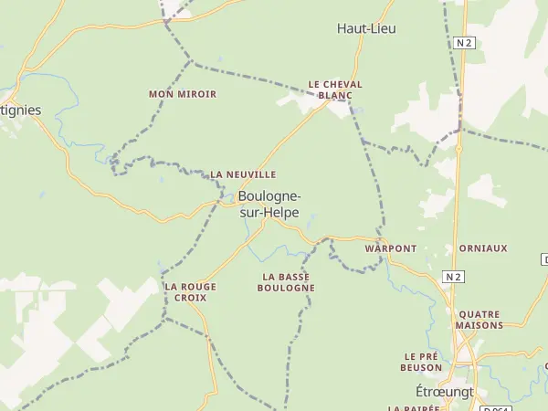 Plan de Boulogne-sur-Helpe