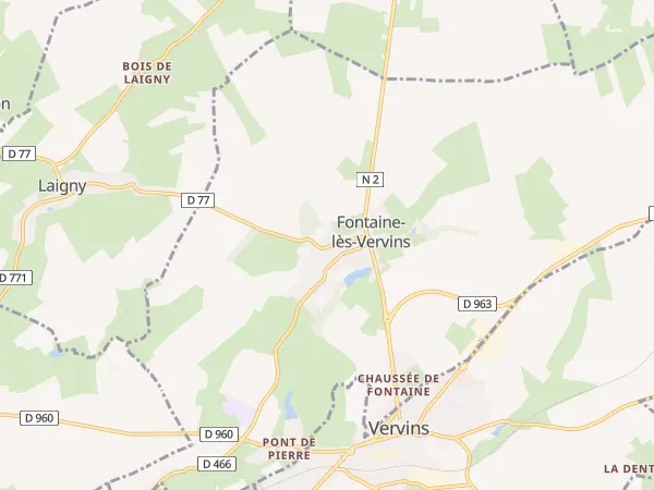 Plan de Fontaine-lès-Vervins