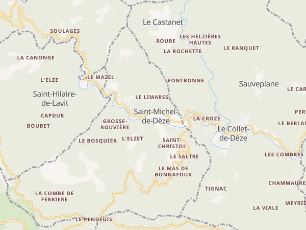 Plan de Saint-Michel-de-Dèze