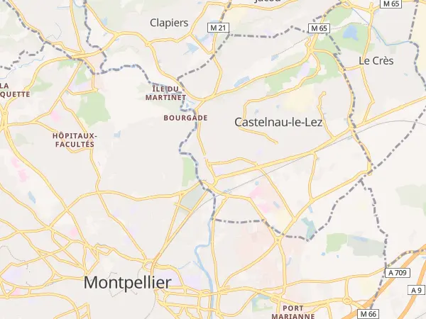 Plan de Castelnau-le-Lez