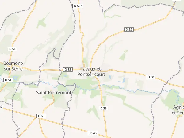 Plan de Tavaux-et-Pontséricourt