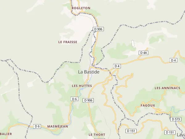 Plan de La Bastide-Puylaurent