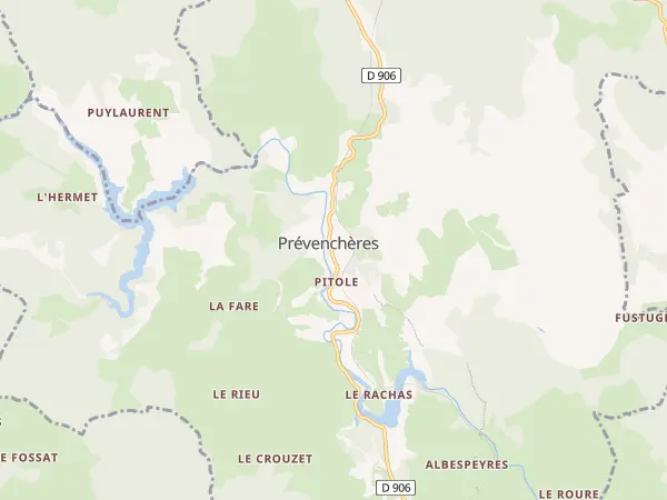 Plan de Prévenchères