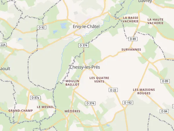 Plan de Chessy-les-Prés