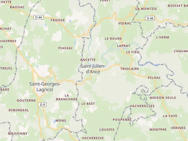 Plan de Saint-Julien-d’Ance