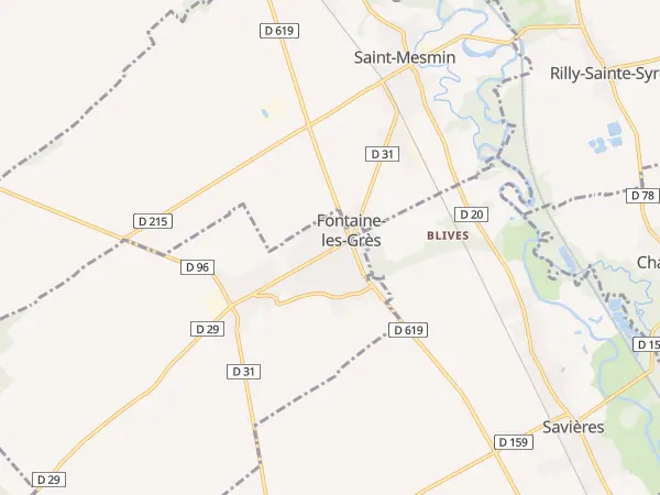 Plan de Fontaine-les-Grès