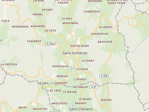 Plan de Saint-Anthème