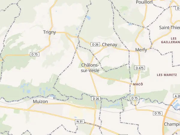 Plan de Châlons-sur-Vesle