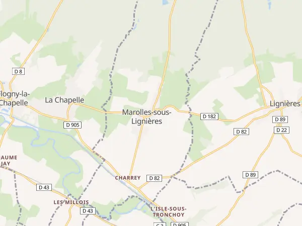 Plan de Marolles-sous-Lignières