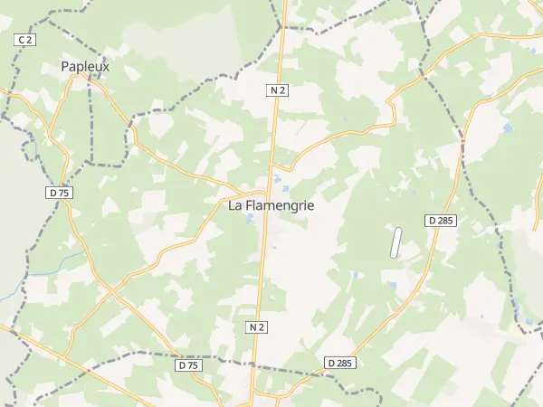Plan de La Flamengrie
