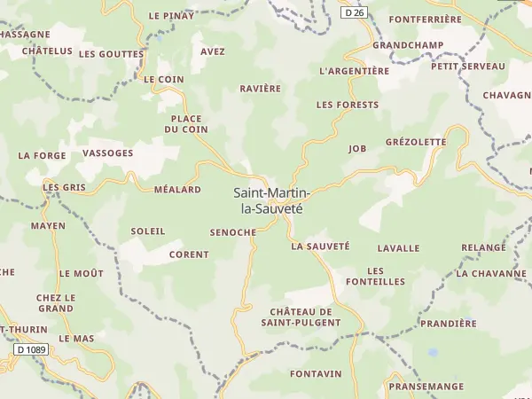 Plan de Saint-Martin-la-Sauveté