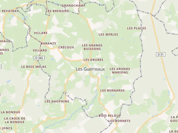 Plan des Guerreaux