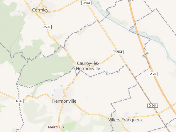 Plan de Cauroy-lès-Hermonville