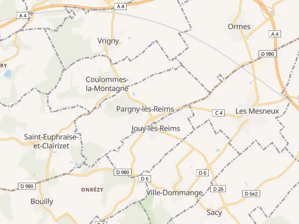 Plan de Pargny-lès-Reims