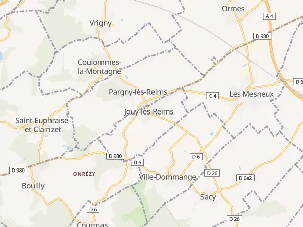 Plan de Jouy-lès-Reims