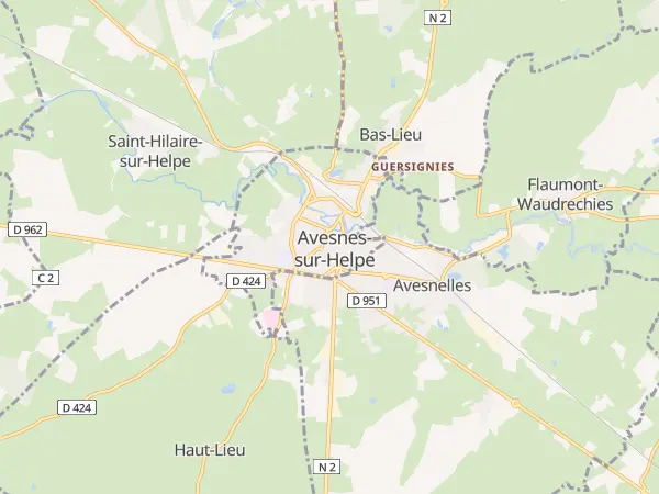 Plan de Avesnes-sur-Helpe