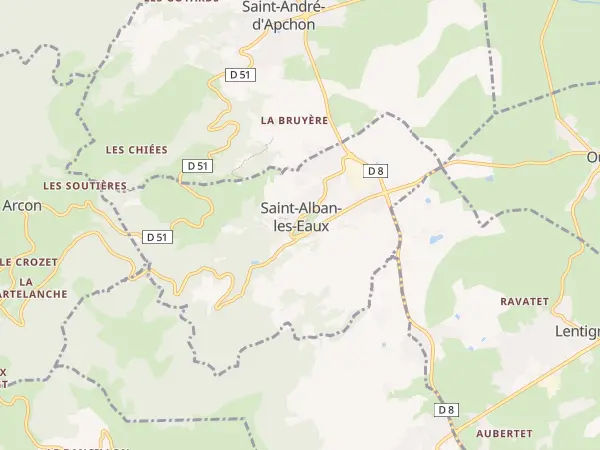 Plan de Saint-Alban-les-Eaux