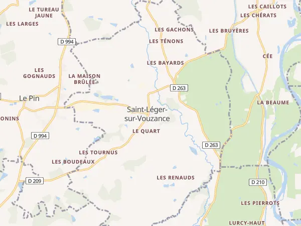 Plan de Saint-Léger-sur-Vouzance