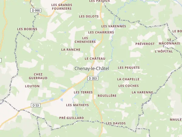 Plan de Chenay-le-Châtel