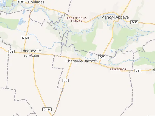 Plan de Charny-le-Bachot