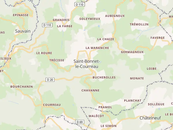 Plan de Saint-Bonnet-le-Courreau