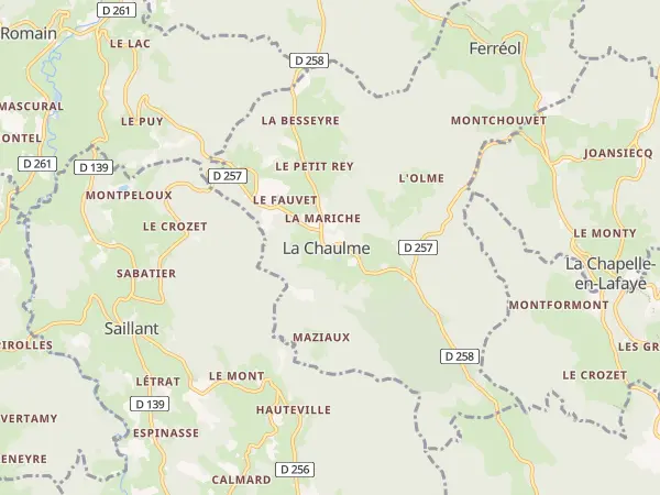 Plan de La Chaulme