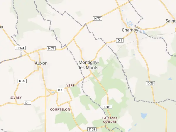 Plan de Montigny-les-Monts