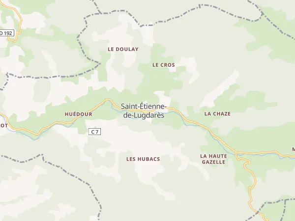 Plan de Saint-Étienne-de-Lugdarès