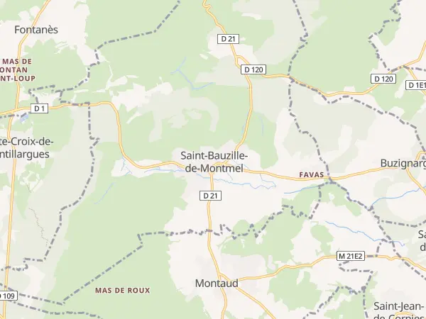 Plan de Saint-Bauzille-de-Montmel
