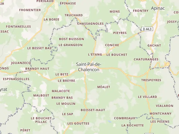 Plan de Saint-Pal-de-Chalencon