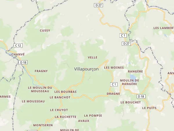 Plan de Villapourçon