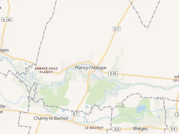 Plan de Plancy-l’Abbaye