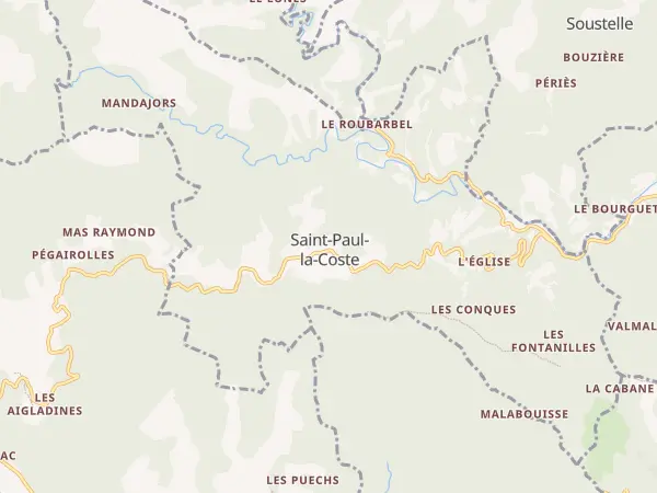 Plan de Saint-Paul-la-Coste