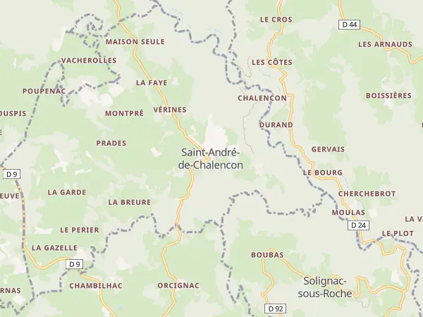 Plan de Saint-André-de-Chalencon